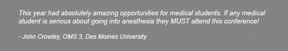 medical student testimonials - annual meeting